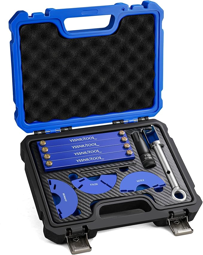 Engine Alignment Locking Timing Tool Kit Compatible with Mercedes Benz M157/M276/M278,with 3PCS Camshaft Adjuster Tool T100 Camshaft Socket, Fuel Injector Puller 276589014000,278589002300
