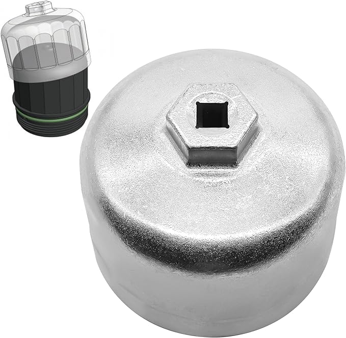 86mm 16 flutes Oil Filter Wrench, Oil Filter Cap Remover Removal Tool Socket Compatible with Volvo, BMW 128I, 135I, 135IS, 228I, 320I, 325I, 325XI, 328I, 330I, 335I, 335IS, 335XI, 428I