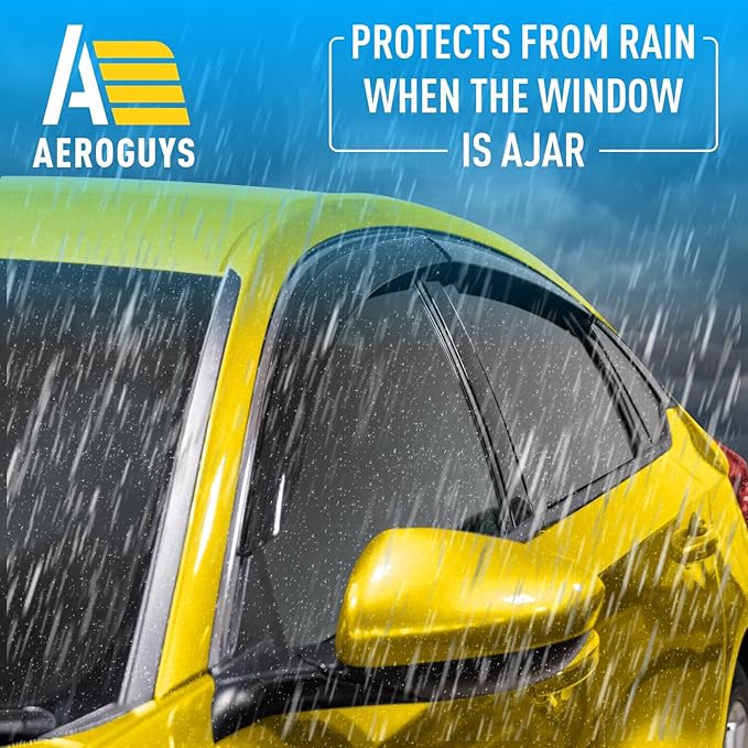 Extra Durable Window Deflectors Tape-On Window Visors Rain Guards Fit for Honda Accord 2018-2022, Sun Visors, Wind Vent for Shades, Exterior Car Accessories - 4pcs. AG0183