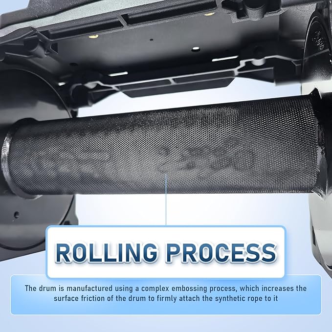 XYCLE18500lbs12V Electric Winch IP68waterproofOff-Road Vehicle Rescue winchs with2wireless Remote Controls and Synthetic Rope Suitable for Towing SUVs,Loggers,Trucks,Trailers,Jeeps,4WD (Dark-Gray)