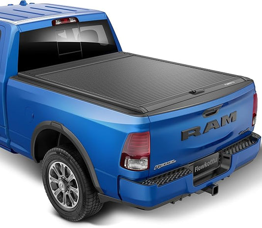 Retractable Hard Tonneau Cover Fits 2010-2025 Dodge Ram 2500 3500 Truck Bed | No Fit W/RamBox or Stepside Model/Multi-Function (Split) Tailgate (Ram 2500, 6.4 FT)