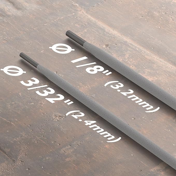 TOOLIOM E7018 Low Hydrogen Welding Rod 3/32"+1/8" 5LB Carbon Steel Stick Electrodes