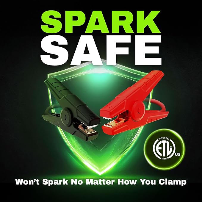 X10 1000A Peak Car Jump Starter with Cross Jump Technology, 10000mAh Portable Power Bank, LCD Screen, for up to 6.0L Gas and 3.0L Diesel Engines