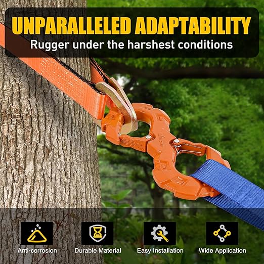 Nilight S-Shape Shackle, Quick Release Tow Hook for Winch Cable Ropes, 33,000 lbs Heavy Duty for Off-Road Recovery, Towing Extension, Tree Saver, Winch Shackle, Forged Steel, Orange