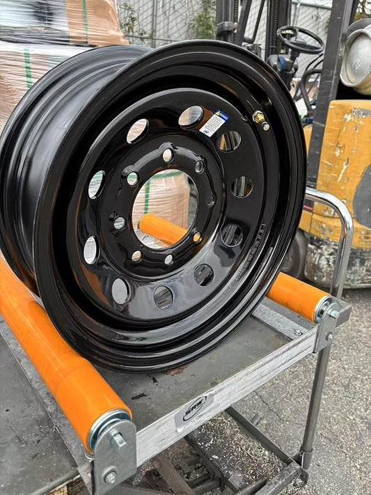 Steel wheel 16x6 Deavy Duty 8x6.5 inch BCD:4.9inch Offset0 10 Mod Load:4400lbs 25.73 110psi lbs TR416S (Silver)