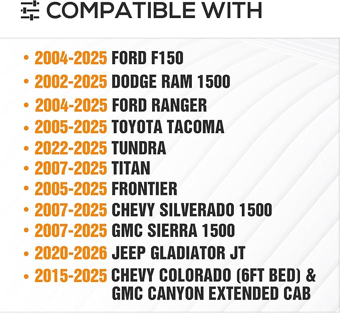 19.2-22.3" Hight Bed Racks Truck Cargo Carrier with 2 LED Lights Compatible with Tacoma/Ram 1500/ Tundra/Silverado/Sierra/ F150/ Titan/Canyon/Ranger/Frontier/JT/Colorado Extended Cab