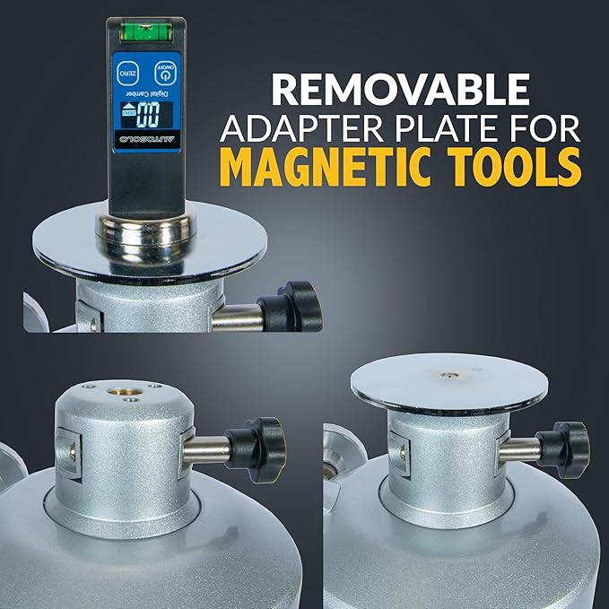 Wheel Alignment Tool Tire Clamp with Magnetic Adapter Plate - Front End Alignment Tool - Alignment Wheel Clamp - Wheel Clamp Alignment with Tire Attachment -Compatible with 18.5" to 43.3" Tires