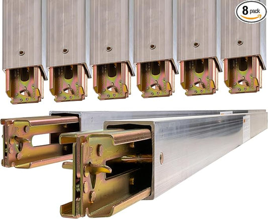 US Cargo Control E Track Load Bars 93"-103" (8-Pack), 3,000 LBS Working Load Limit, Adjustable Aluminum Load Bars for Semi Trailers & Box Trucks, Shoring Beam or Decking Beam with Side Flat Latch