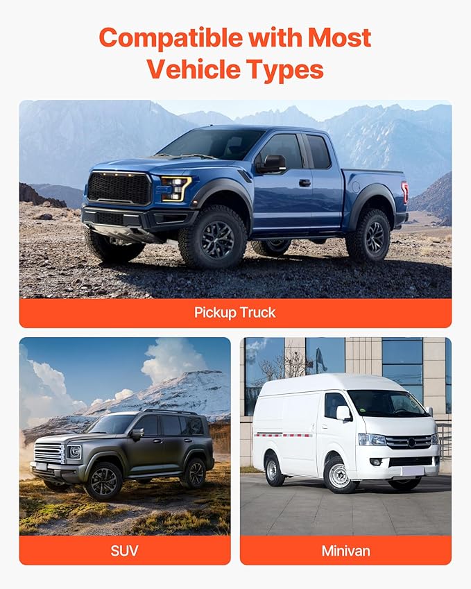 VEVOR Cargo Bar, Ratcheting Cargo Bar Adjustable from 59" to 73", Heavy-Duty Steel Cargos Stabilizer with Non-Slip Foot Pads, Telescoping Load Lock Bars Stop Sliding for Pickup Truck