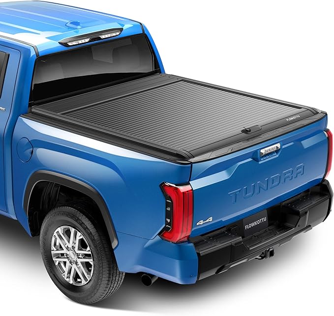 Retractable Hard Tonneau Cover Fits 2014-2026 Toyota Tundra Truck Bed w/Deck Rail System (5.5 FT)