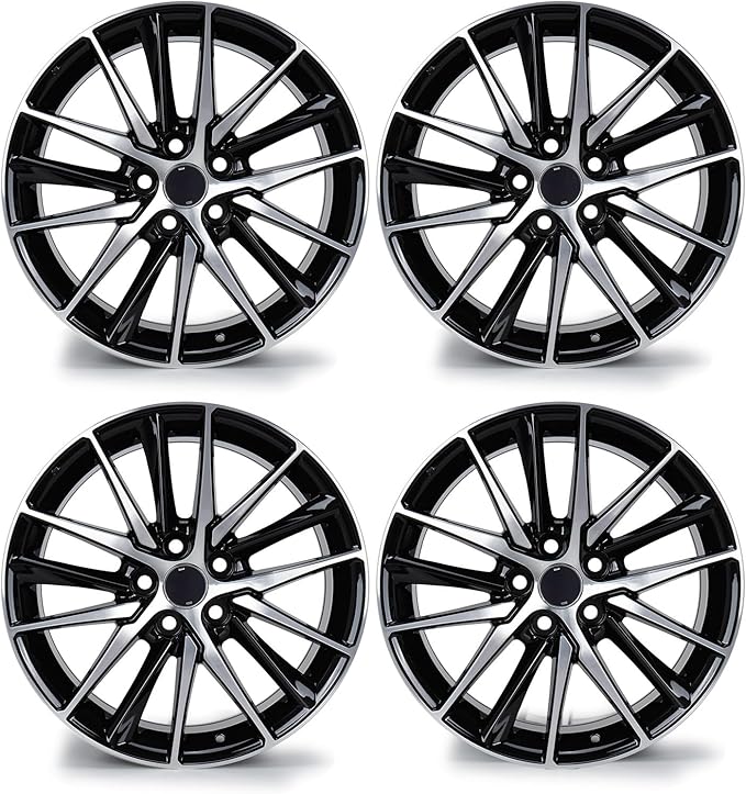 New 18" x 8" Aluminum Alloy Replacement for OE Wheel Rim Compatible with Toyota Camry 2021 2022 2023 Black, Fits for Front or Rear Wheel 95093, Set of 4