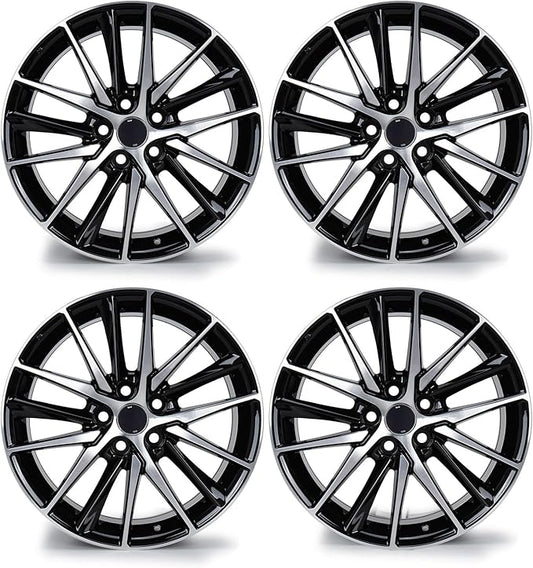 New 18" x 8" Aluminum Alloy Replacement for OE Wheel Rim Compatible with Toyota Camry 2021 2022 2023 Black, Fits for Front or Rear Wheel 95093, Set of 4