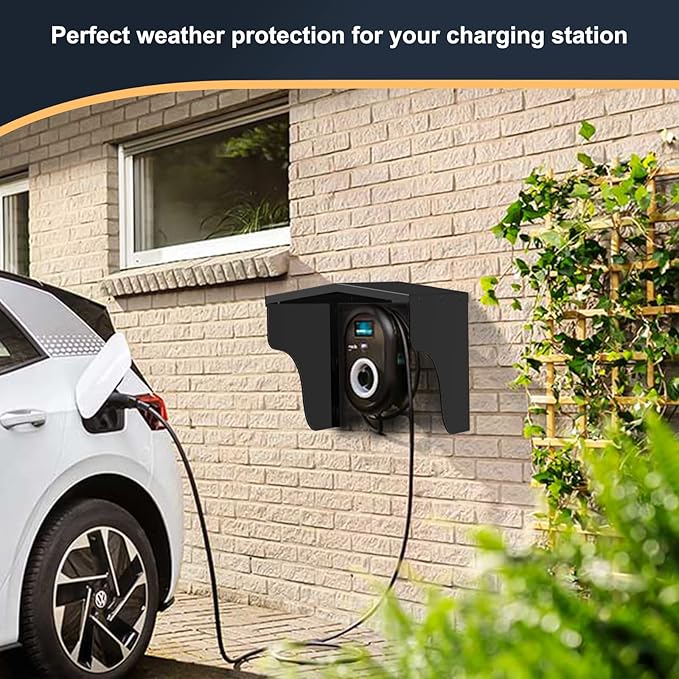 WallBox Electric Vehicle Charging Station Protective Roof Accessories Charging Post Roof Stainless Steel Cover Weatherproof