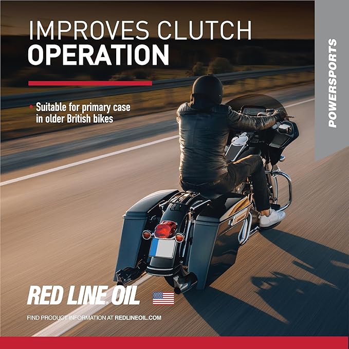 Red Line 42904 V-Twin Primary Case Oil, For use with UTVs, ATVs and Sportbikes - 1 Quart (12 Pack)