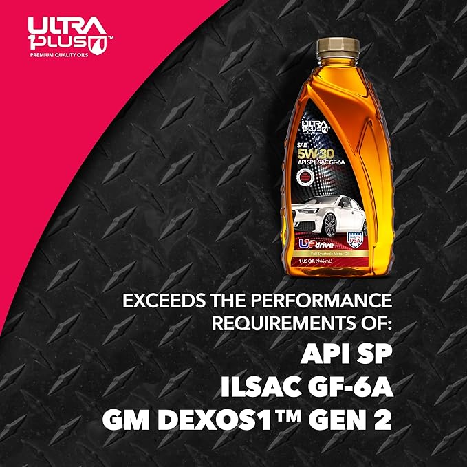 ULTRA 1PLUS SAE 5W-30 Full Synthetic Motor Oil API SP ILSAC GF-6A - 5W30 motor oil, 1 Gallon