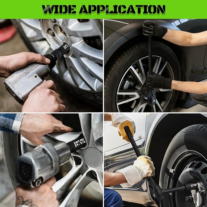 22 PCS 3/4" Impact Socket Set, Drive Deep 6 Point Socket Set, Including Long Sockets, 3/4" Impact Extension Bar and Drill Socket Adapter, Cr-MO