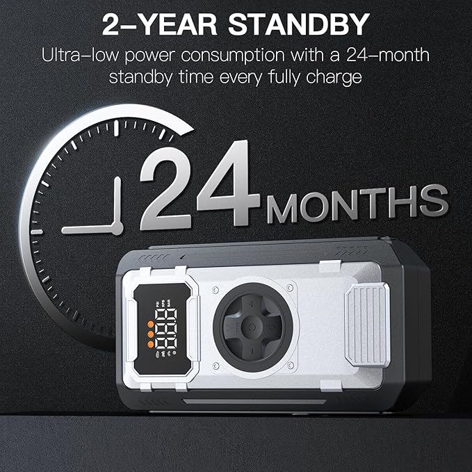 Portable Car Jump Starter with Air Compressor,5000A 150PSI Car Battery Jump Starter (10.0L Gas/8.0L Diesel Engines),12V Pack Jump Box with Large Digital Display