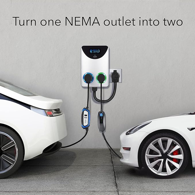 Lectron NEMA Socket Splitter for Level 2 EV Charger Installation - Power Your EV Charger and High-Powered Appliance from The Same Outlet (50 Amp NEMA 14-50 to NEMA.14-50 / NEMA, 14-50 Splitter)