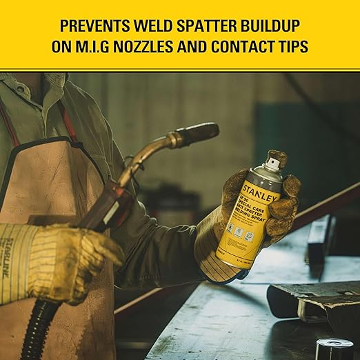Stanley AP90 Anti Spatter Welding Spray (2x13.5 Oz.) – Heavy Duty Welding Anti-Spatter Spray for Arc, MIG and TIG Tips, Non-Flammable Silicone-Based Spray for Clean & Safe Welding | 13.5 Oz. 2 Pack