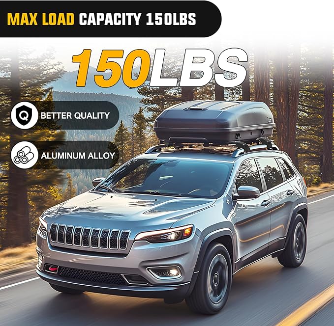 Nilight Roof Rack Cross Bars Fit for Jeep Cherokee 2014 2015 16 17 18 19 20 21 2022 2023 with Side Rails, Adjustable Aluminum Car Crossbars for Cargo Carrier Luggage Bike Kayak Rooftop Tent Snowboard