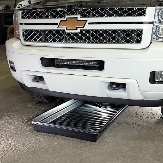 PIG Utility Containment Tray | 23.93 Gallon Sump Capacity | 28.25" W x 52.25" L x 5" H | Black | PAK919