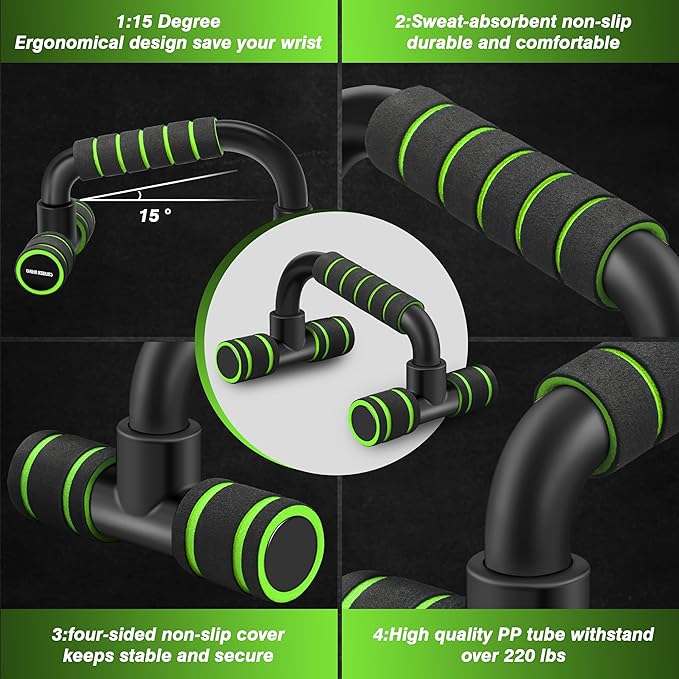 Push Up Bars, Calisthenics Equipment Push Up Handles for Floor, Perfect Push Up Bar, Pushup Bars with Non-slip Sturdy Structure Handle, Fitness Bars for Home & Workout