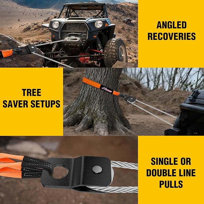 Nilight 4 Ton Winch Snatch Block Towing Pulley Blocks 8000 LBS Capacity, Heavy Duty Offroad Recovery Accessory for Synthetic Rope & Steel Cable Universal ATV UTV