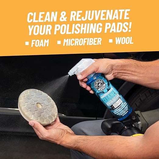 Chemical Guys BUF_333_16 Foam and Wool Polishing Pad Cleaner, Citrus-Based, 16 fl oz