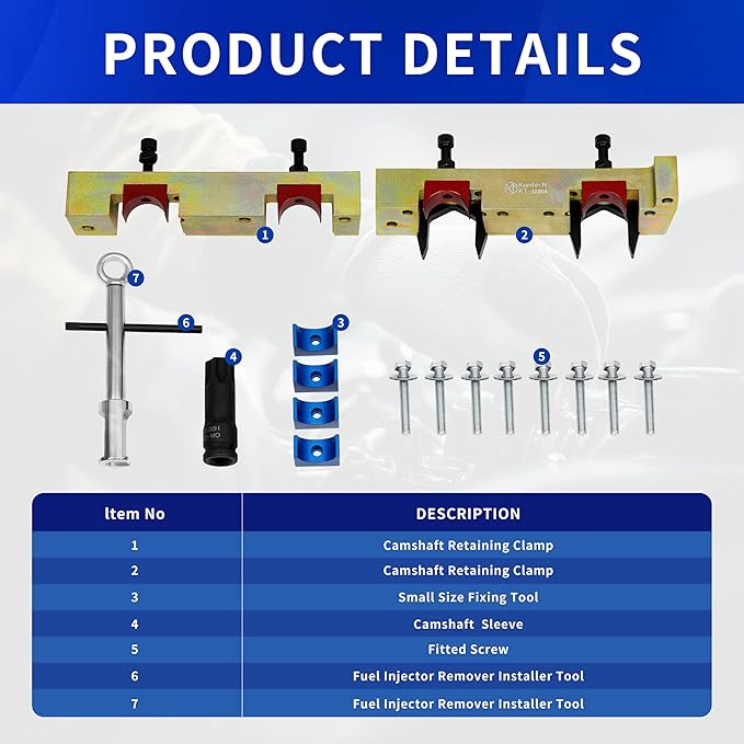 17PCS Engine Timing Tool Kit with Fuel Injector Remover Installer Tool, Compatible with Mercedes Benz M133 M264 M270 M274, Camshaft Locking Alignment Timing Tools Set