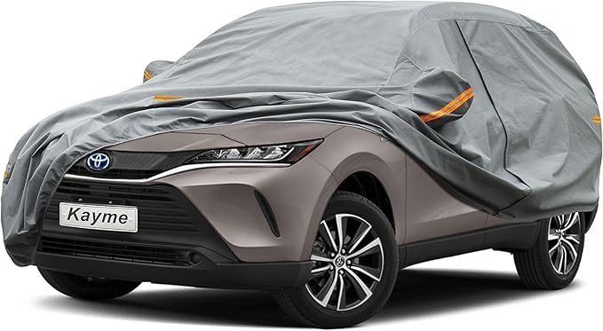 Kayme Heavy Duty SUV Car Cover Custom Fit Toyota Venza (2008-2025) Waterproof All Weather for Automobiles, Full Exterior Covers Sun Rain UV Protection.（Deliver About 3-10 Days）