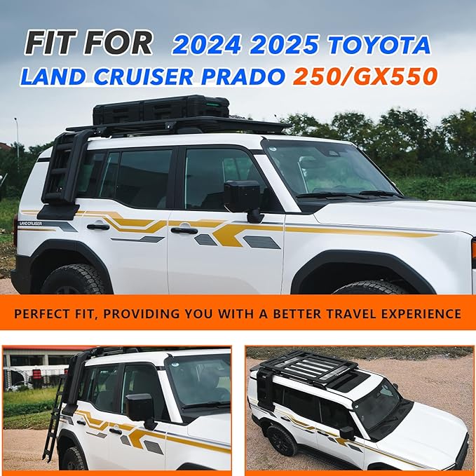 Roof Rack Platform for 2024-2025 Toyota Land Cruiser Prado (J250/LC250) | Heavy Duty Platform for Rooftop Cargo, Kayak, Canoe, Bike, Snowboard