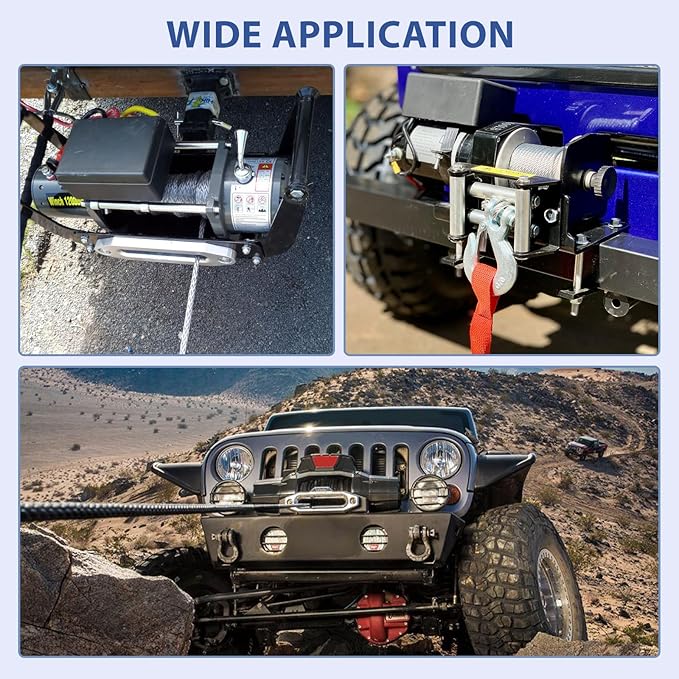 12V 500A Pre-Wired Winch Control Box Kit for Winches, 8000lbs-17000lbs, Wire-Less & Remote Control, Handheld Controller, Jumper Cables, ATV/UTV/SUV Trailer Winch Upgrade