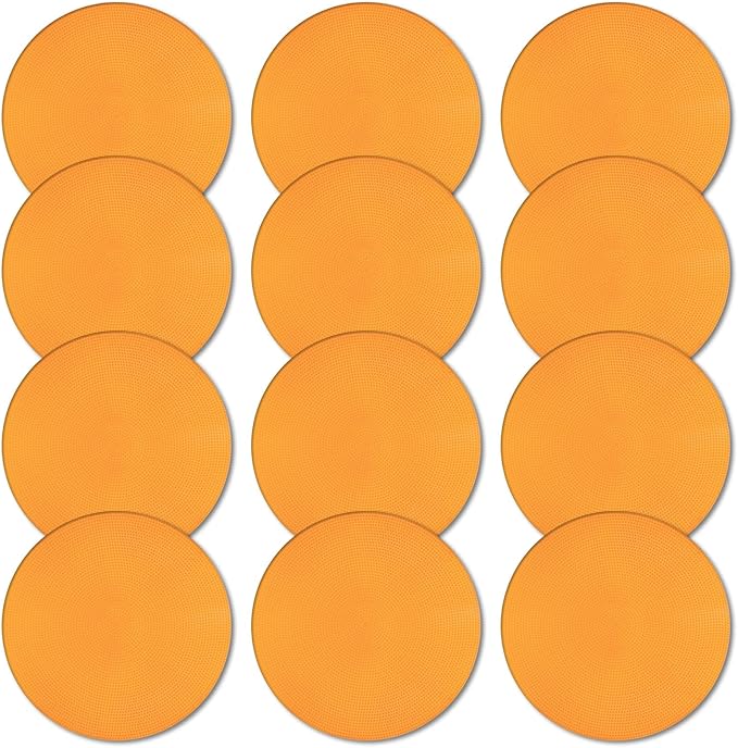 Poly Spot Markers 9 inch Non-Slip Rubber Agility Markers Flat Field Cones Floor Dots for Football, Soccer, Basketball Training Markers, School Activities, Exercise Drills, Social Distancing