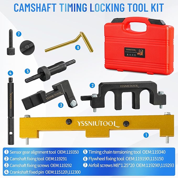 Engine Set Timing Lock Tool Kit for BMW 318I 320I 316I E87 E46 E60 E90 E85 N42 N46 N46T Engines