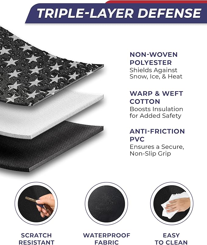 AUTOAMERICS Windshield Snow Cover - Windshield Cover for Ice and Snow - Waterproof Shield Window Protector for Car Truck SUV