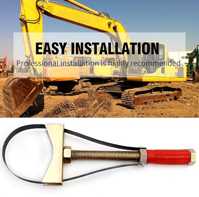 UOIENRT Adjustable Oil Filter Wrench Disassembly Tool Replacement for Truck Excavators(9-15cm Diameter)