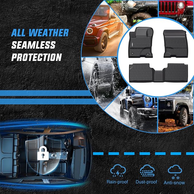 Nilight TPE Floor Mats for Ford Escape (Hybrid Only) 2020 2021 2022 2023 2024 2025,All Weather Custom Fit Heavy Duty Floor Liners