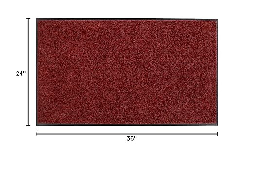 Guardian Platinum Series Indoor Wiper Floor Mat, Rubber with Nylon Carpet, 2'x3', Green