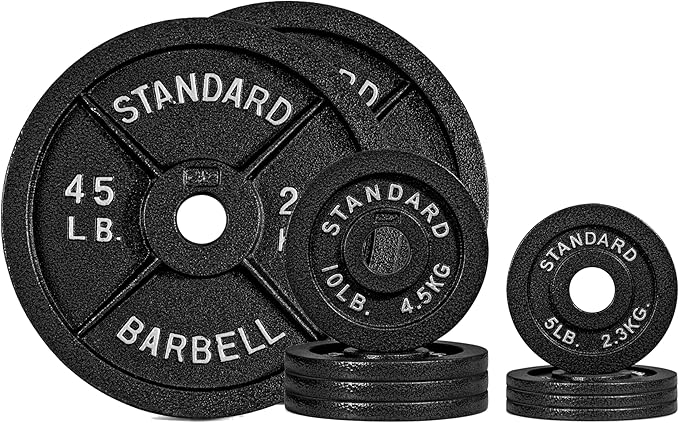 CAP Barbell 2-Inch Olympic Cast Iron Plate Weight Set | 75-285 lbs | Multiple Options