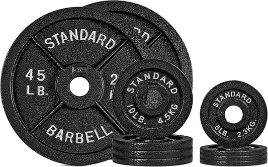 CAP Barbell 2-Inch Olympic Cast Iron Plate Weight Set | 75-285 lbs | Multiple Options