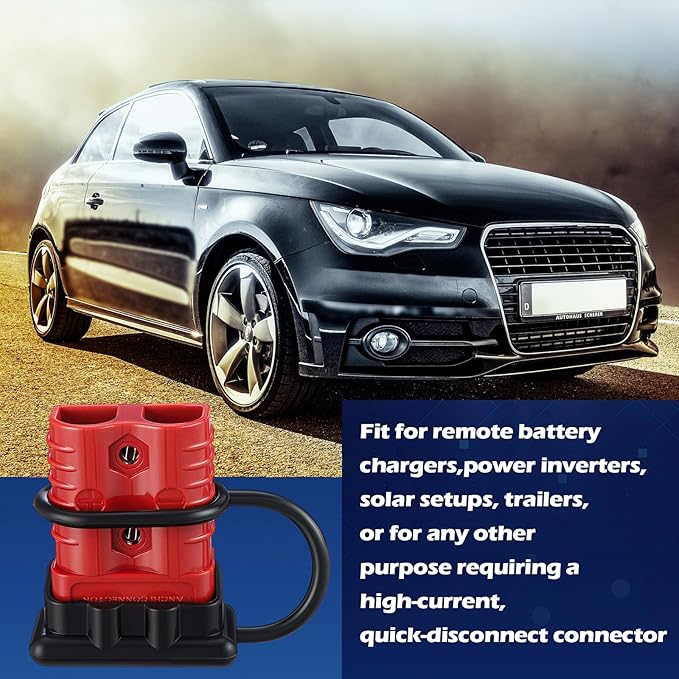 Frienda 4 Pieces 2-4 Gauge 175A Battery Quick Connector 12-36V Disconnect Wire Harness Plug Kit Battery Quick Connector Disconnect Plug for Motor Winch Trailer(175A)