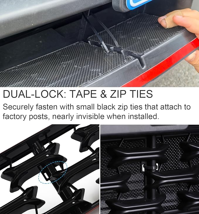 Mesh Grill Guard Fitment for 2023 2024 2025 Mazda CX50 Hybrid, Gloss Black Grille Insect Screen Mesh Grill Cover Glossy Black Front Bumper Protector for Mazda CX 50 CX-50 2022-2026