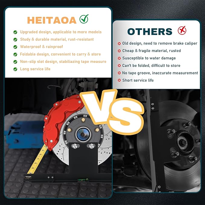 Wheel Alignment Tool, Automotive Wheel Alignment Kit Without Removing Calipers, Toe Alignment Tool Plates with 2 Measuring Tapes, Compatible with Most Cars and SUVs