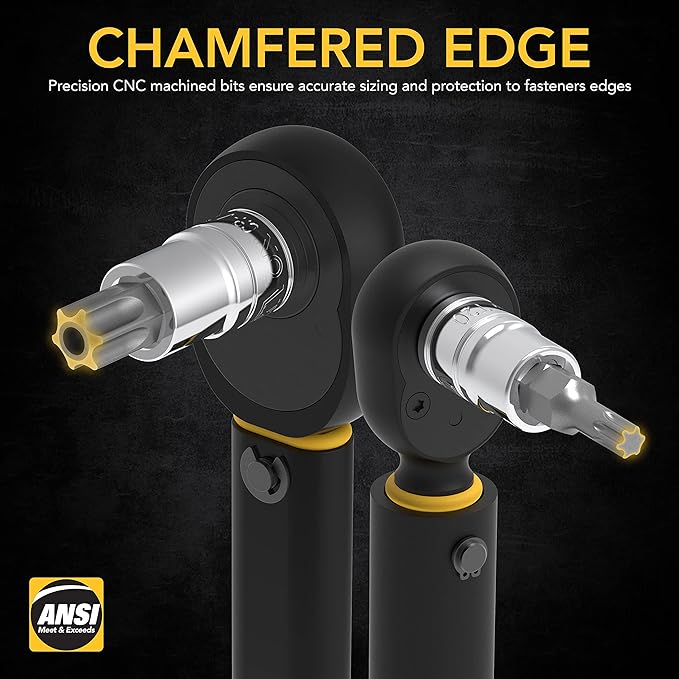 LEXIVON Master TORX Bit Socket Set, Premium S2 Alloy Steel | Complete 34-Piece, Solid Star & Tamper Proof T6 ~ T70 | Enhanced Storage Case (LX-149)