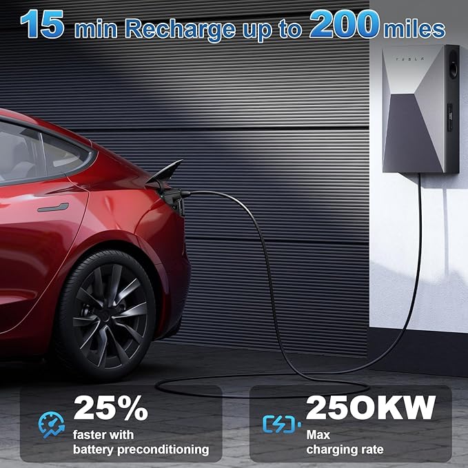 Electric Vehicle Charging Adapter Compatible with Tesla Supercharger, Fit for Rivian,Ford,GM EVs for Tesla Supercharger to CCS1 Charger Adapter, Max 500A 1000V Fast Charge