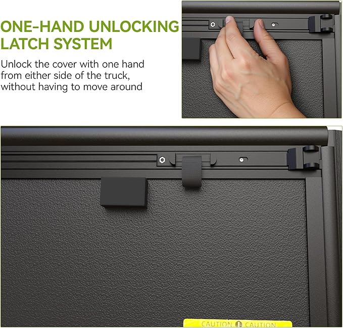 AUTOSAVER88 Truck Bed Tonneau Cover Compatible with Toyota Tacoma (Excl. Trail Edition) with Deck Rail System