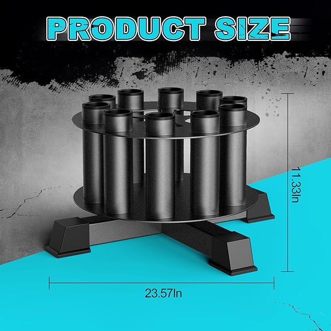 Vertical Barbell Holder : Rotatable Barbell Holder Floor Stand, Heavy Duty Barbell Rack Stand Fit 2-Inch Olympic Bars, Curl Bars, Triceps Bars Home Gym Organizer Barbell Storage