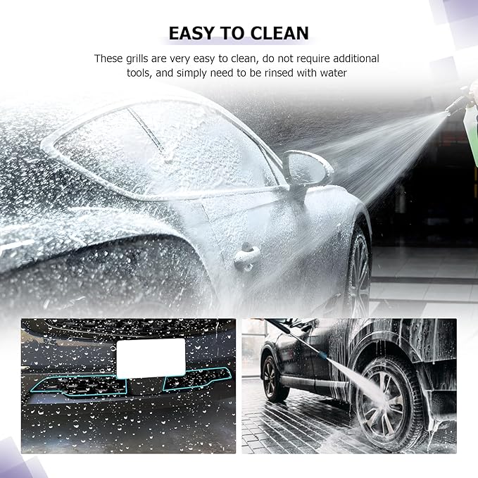 LUWU Front Grill Mesh Compatible With 2023 2024 2025 2026 Mazda CX-50 Front Mesh Grill Inserts Trims Front Mesh Grille Cover Guard for 2026 2025 Mazda CX50 Car Exterior Accessories ABS Material, 2PCS