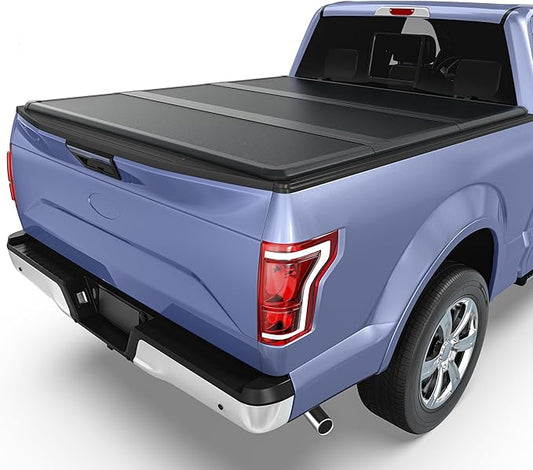 FRP Hard Tri-fold Tonneau Cover Fit for Ford F150 F-150 2015-2025, Fleetside 5.5 Ft Bed