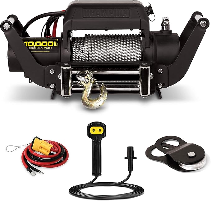 Champion Power Equipment 10,000-lb. Truck/SUV Winch Kit with Speed Mount and Remote Control